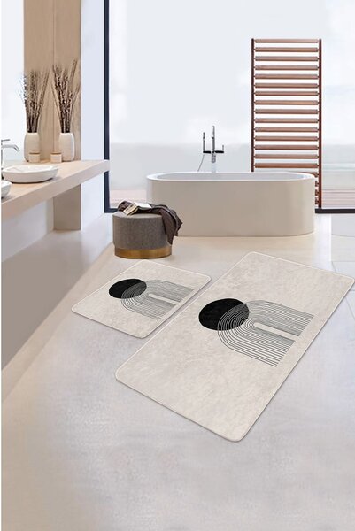 Covorașe de baie bej 2 buc. 60x100 cm – Mila Home