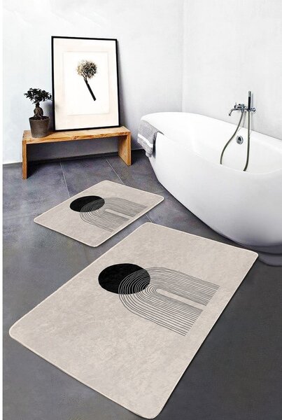 Covorașe de baie bej 2 buc. 60x100 cm – Mila Home