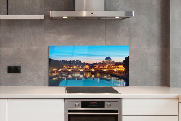 Panouri de sticlă poduri fluviale Roma Sunset