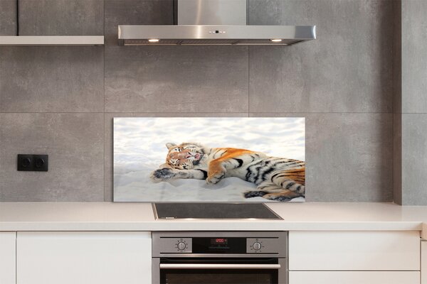 Panouri de sticlă Tiger de iarnă