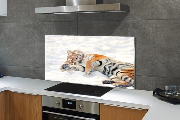 Panouri de sticlă Tiger de iarnă