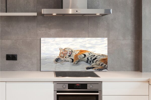 Panouri de sticlă Tiger de iarnă