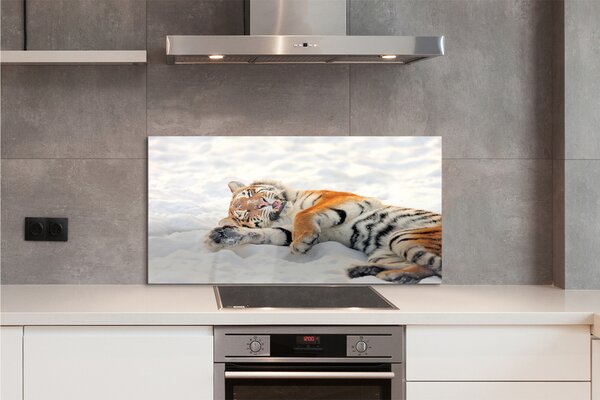 Panouri de sticlă Tiger de iarnă