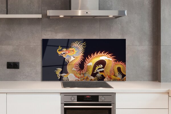 Panouri de sticlă Aur japoneză Dragon