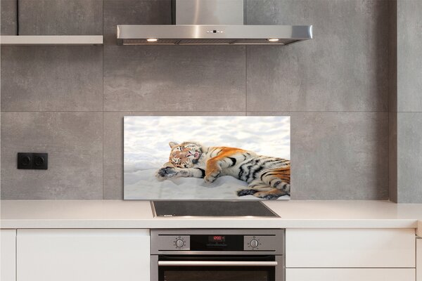 Panouri de sticlă Tiger de iarnă