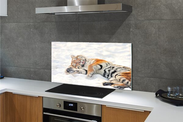 Panouri de sticlă Tiger de iarnă