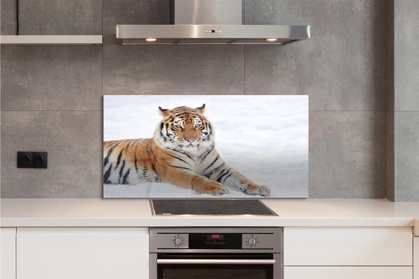 Panouri de sticlă Tiger de iarnă