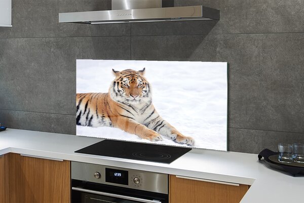 Panouri de sticlă Tiger de iarnă