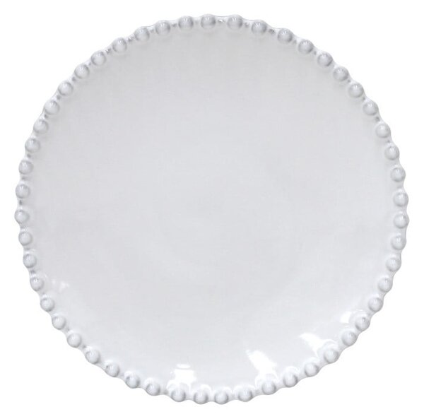 Farfurie ceramică pentru fursecuri Costa Nova Pearl, ⌀ 17 cm, alb