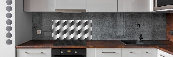 Panou sticla securizata bucatarie benzi de abstractizare