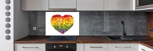 Sticlă pentru bucătărie inima de legume