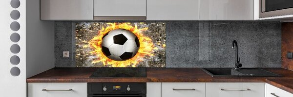 Sticlă bucătărie Arderea de fotbal a văzut