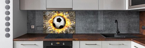 Sticlă bucătărie Arderea de fotbal a văzut