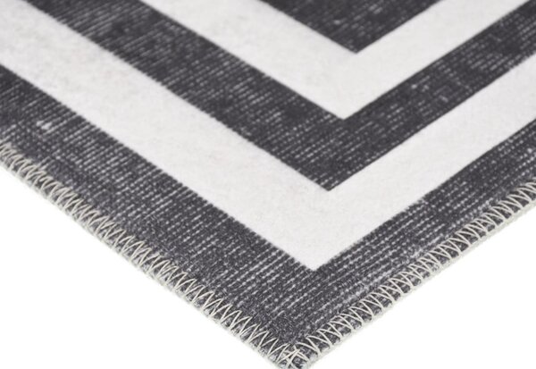Covor alb/gri lavabil 80x50 cm - Vitaus