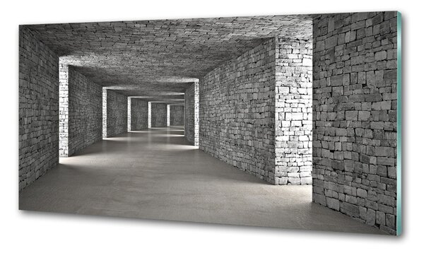 Panou sticlă decorativa bucătărie tunel Cărămidă