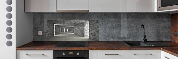 Panou sticlă decorativa bucătărie tunel Cărămidă