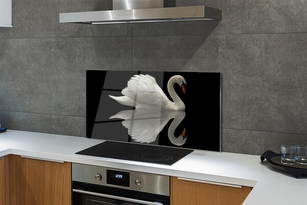 Panouri de sticlă Swan în noapte