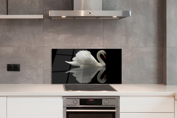 Panouri de sticlă Swan în noapte
