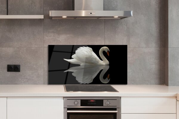 Panouri de sticlă Swan în noapte