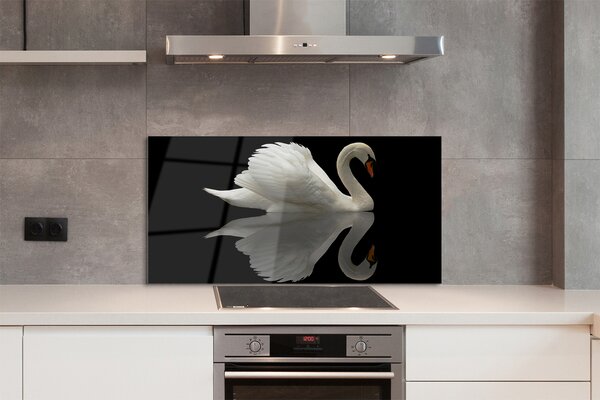 Panouri de sticlă Swan în noapte