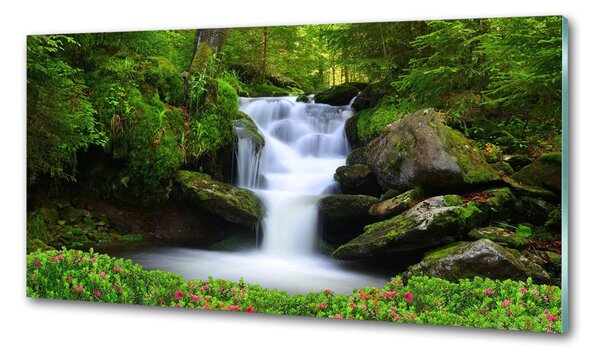 Panou perete bucătărie Cascada din pădure