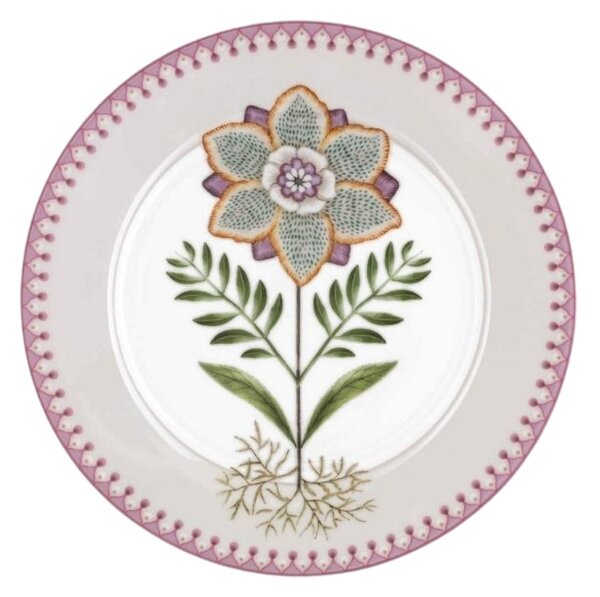 Farfurie din porțelan, Pip Studio, White, 21cm, colecția Lily&Lotus