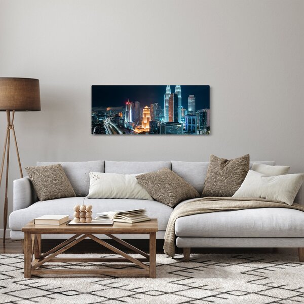 Tablou - Noaptea în Kuala Lumpur (120x50 cm)
