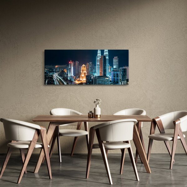 Tablou - Noaptea în Kuala Lumpur (120x50 cm)