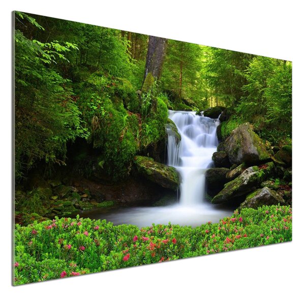 Panou perete bucătărie Cascada din pădure