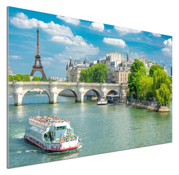 Panou sticlă bucătărie Seine din Paris