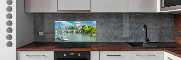 Panou sticlă bucătărie Seine din Paris