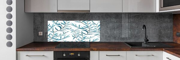 Panou sticlă decorativa bucătărie Frunze