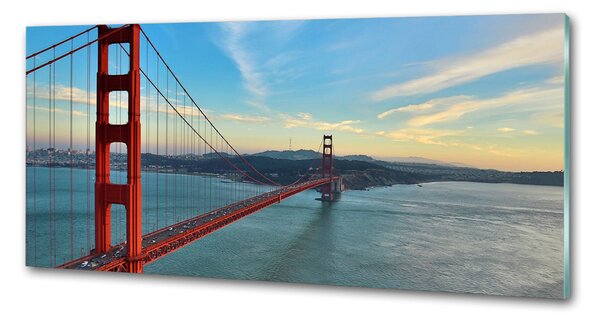 Panou sticlă decorativa bucătărie Podul din San Francisco