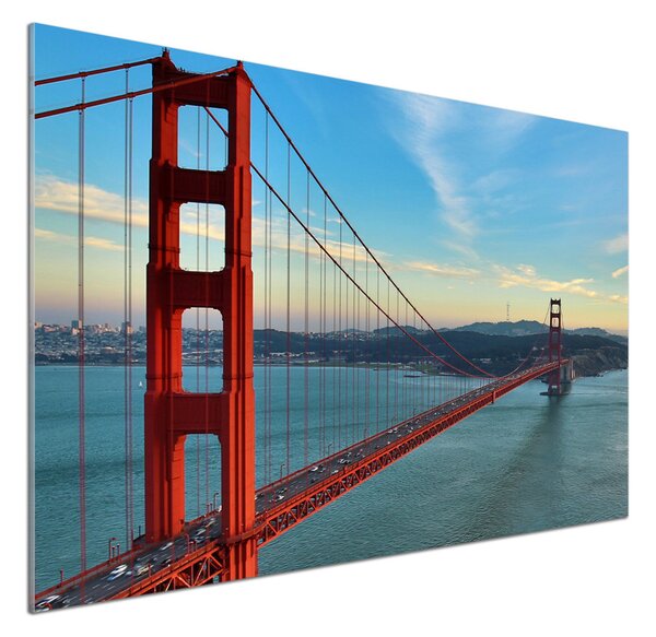 Panou sticlă decorativa bucătărie Podul din San Francisco