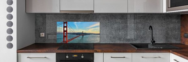 Panou sticlă decorativa bucătărie Podul din San Francisco