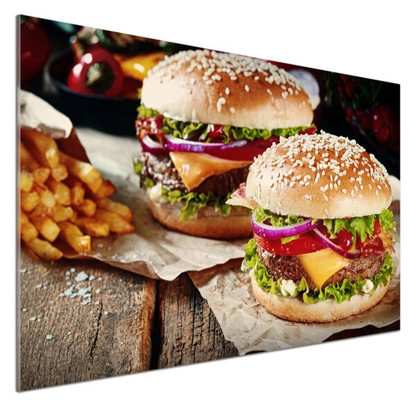 Panou sticla securizata bucatarie hamburgeri