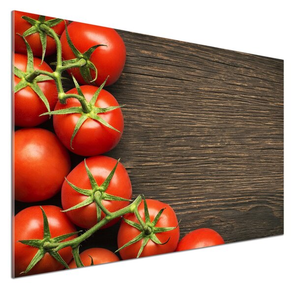 Panou de bucătărie Tomate pe lemn