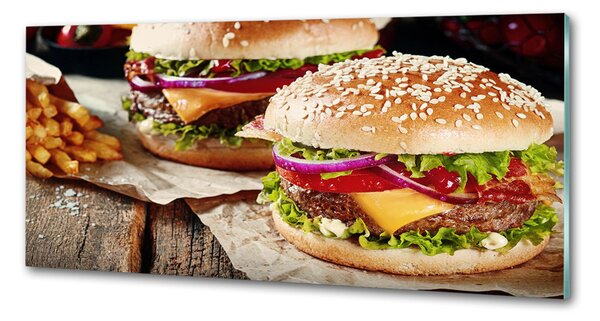 Panou sticla securizata bucatarie hamburgeri