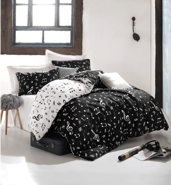 Lenjerie de pat cu cearșaf și 2 fețe de pernă Stars, 200 x 220 cm