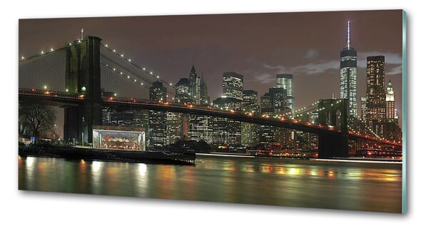 Sticlă bucătărie New York pe timp de noapte