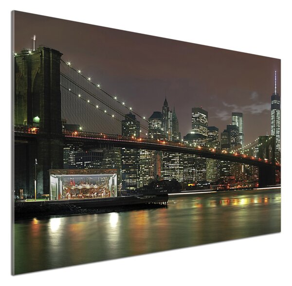 Sticlă bucătărie New York pe timp de noapte