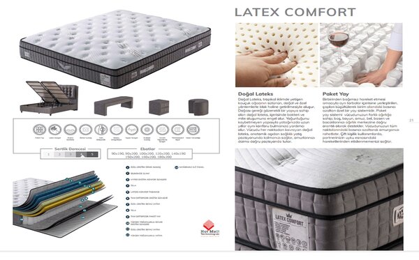 Saltea LATEKS COMFORT, alb, 160x200 cm