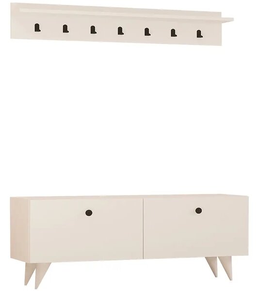 Cuier Russel pentru hol, culoare alb 113 cm