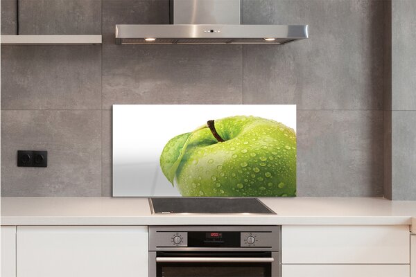 Panouri de sticlă Apple a picături de apă verde