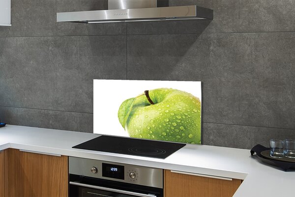 Panouri de sticlă Apple a picături de apă verde