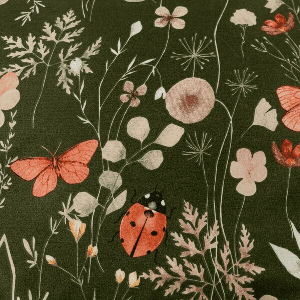 Lenjerie de pat din microfibra COLORFUL MEADOW verde inchis Dimensiune lenjerie de pat: 70 x 90 cm | 140 x 200 cm