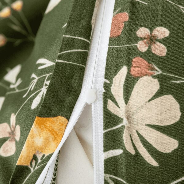 Lenjerie de pat din microfibra COLORFUL MEADOW verde inchis Dimensiune lenjerie de pat: 70 x 90 cm | 140 x 200 cm