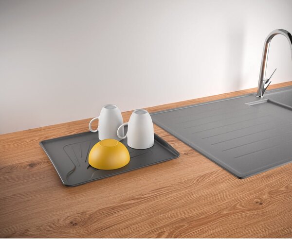 Scurgător vase din oțel inoxidabil Metaltex Aquatexplus Lava, gri antracit