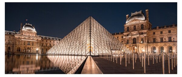 Tablou - Louvre noaptea (120x50 cm)