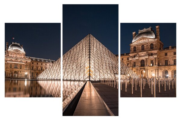 Tablou - Louvre noaptea (90x60 cm)